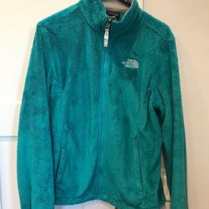Full zip North Face jacket, teal blue